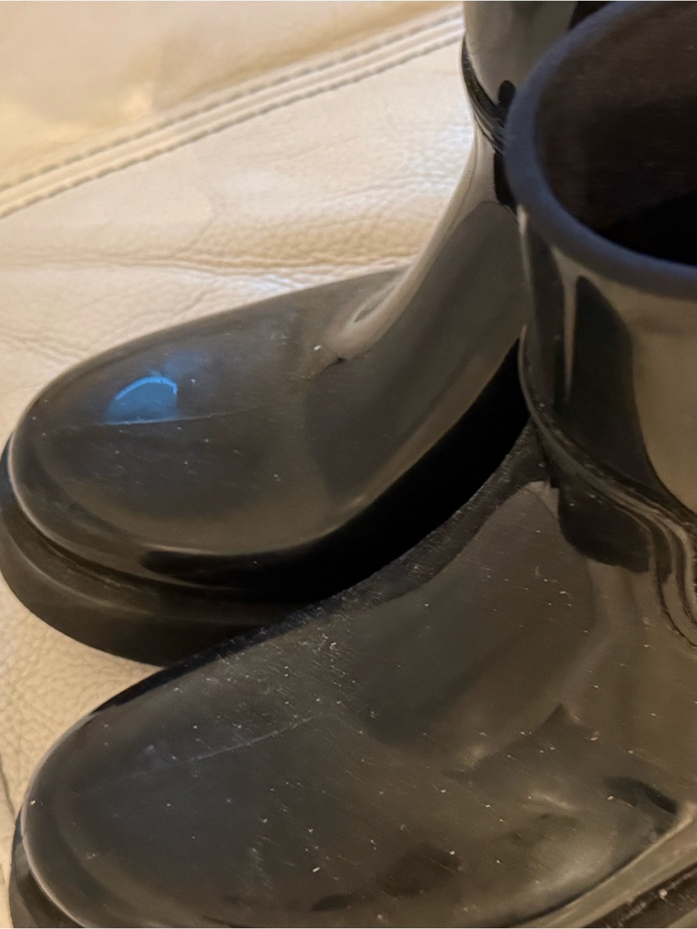 Moncler Glossy Black Chunky Rain Boots - Picture 6 of 9